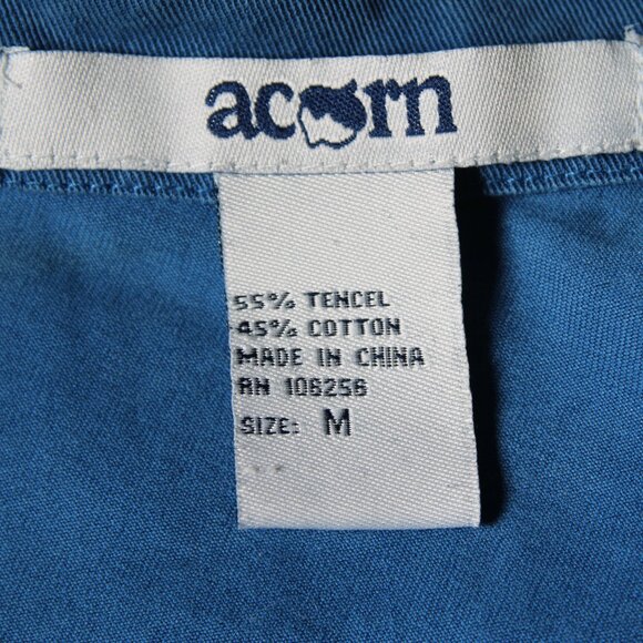 Blue Acorn Jacket with Mandarin/Nehru Collar, Size Medium - Picture 9 of 11